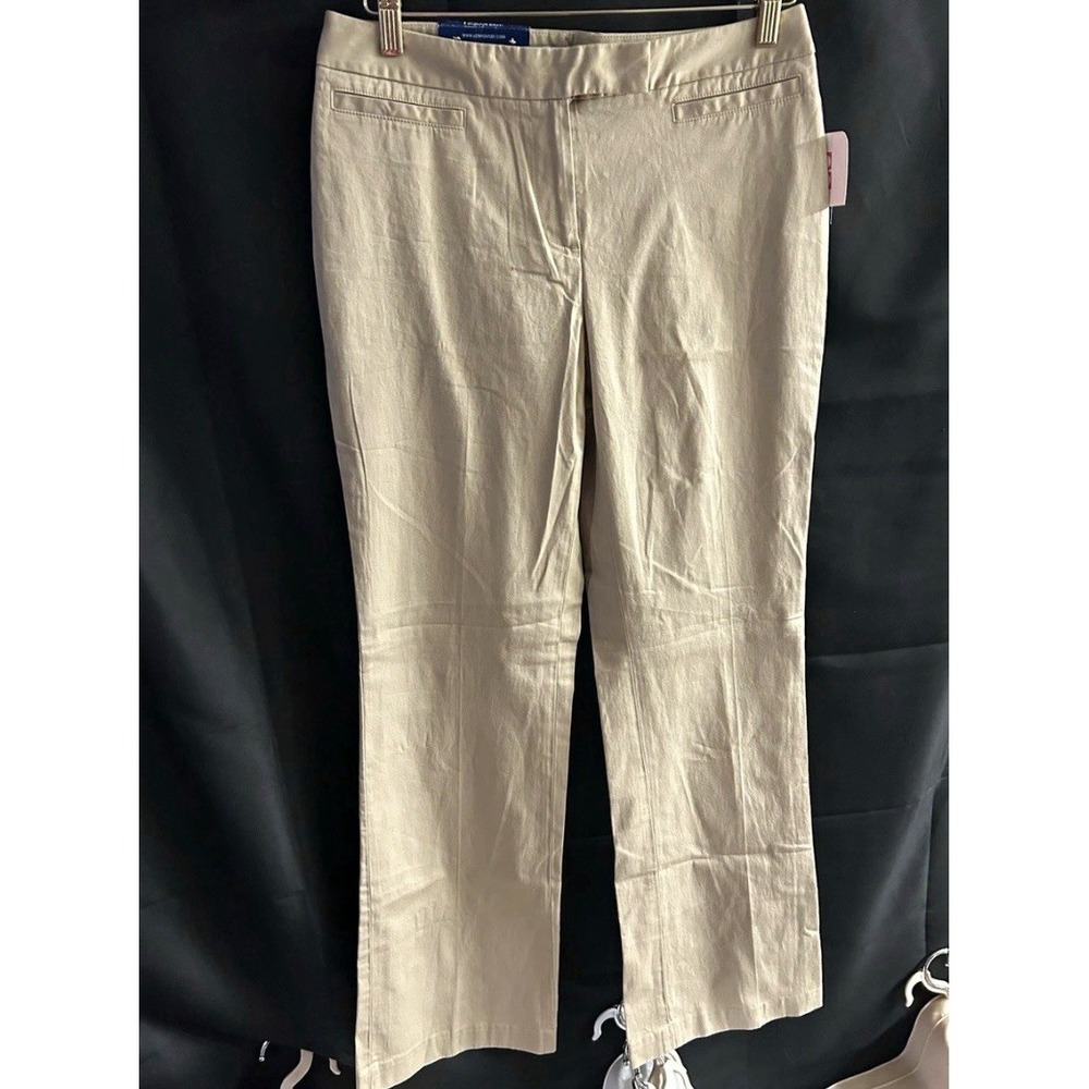New Sz. 4 Liz Claiborne NY Solid Flat Front Khaki Pants #1566*1.3